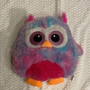 Colorful Plush Owl accent pillow